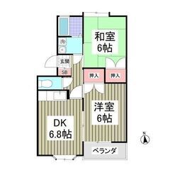💙フリーレント1ヶ月！敷礼０！《2DK》伊勢崎市♦初期費用8万円...