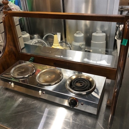 業務用  コーヒードリップ3連ウォーマー  & 木枠付サイフォンガード  SILK ROOM 丸広産業　カリタ