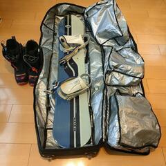 スノーボード、カバー、シューズ3点セットの画像