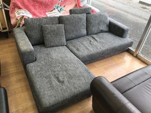 ★ジモティ割あり★  コーナーソファー グレー クリーニング済み KJ6317
