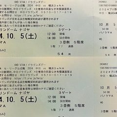 ②中日ドラゴンズVS横浜　10/5　10月5日　パノラマA タオ...