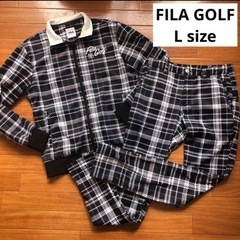 美品 FILA ゴルフ 裏起毛 ゴルフウェア 上下セット