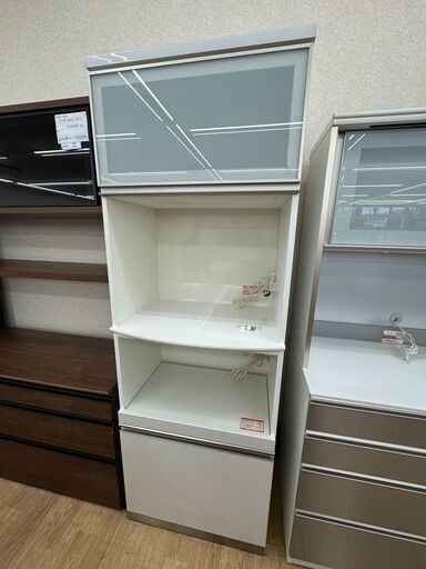★ジモティ割あり★ 綾野製作所 食器棚 ホワイト H201×W70×D50 クリーニング済み KJ6318