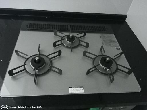 【未使用】リンナイ Rinnai ガスコンロ ビルトイン RB31AW25L10RGSTW 都市ガス　幅60cm ココットプレート付き
