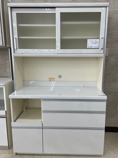 ★ジモティ割あり★ パモウナ レンジボード 白 H194×D50×W120 クリーニング済み TJ8810