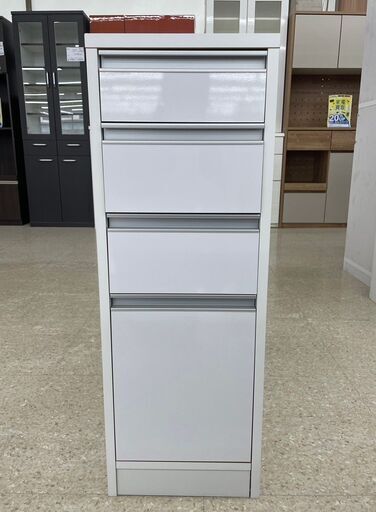 ★ジモティ割あり★  キッチン収納棚 白 H85×D55×W30.2 クリーニング済み TJ8811