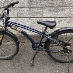 【受け渡し待】【値下しました】シマノ子供用自転車　24インチ　紺色