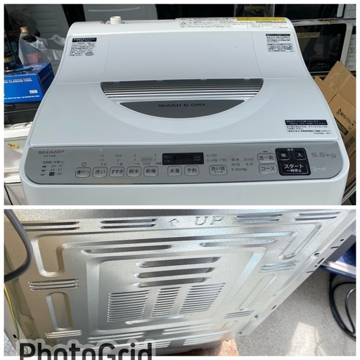 お薦め品‼️分解洗浄済み‼️シャープ洗濯乾燥機5.5/3.5kg2021年④