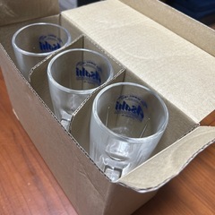 アサヒビール ビールジョッキ ブルーロゴ 800ml3つセットの画像