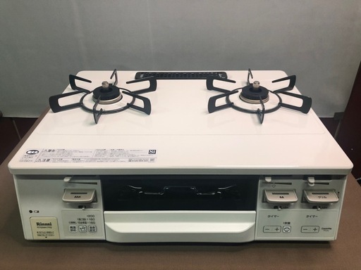 期間限定直接引取りに限り値下げ 中古美品　リンナイ　ガステーブル　都市ガス用　2022年製　RT66WH7RG