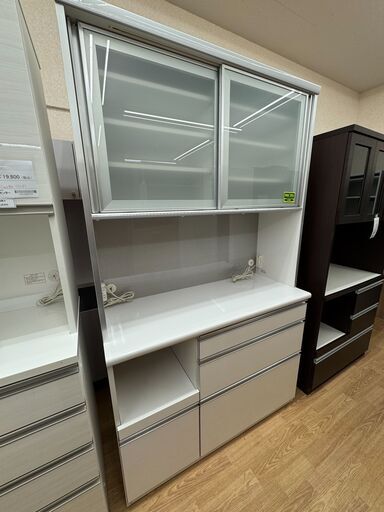 ★ジモティ割あり★ 古賀家具 食器棚 ホワイト H203×W120×D48 クリーニング済み KJ6327