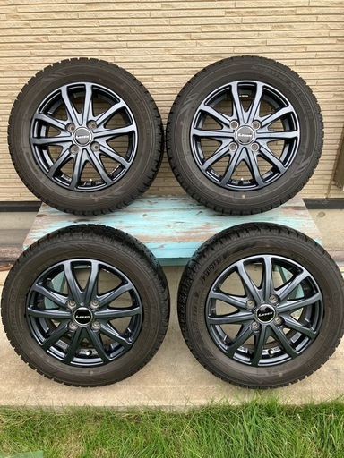ダイハツ エッセ で使用　スタッドレスタイヤ 155/65R13 13インチ　ホイール 4本セット 日本製ノーストレックN3i+レーベンLH 1340+45 4H100
