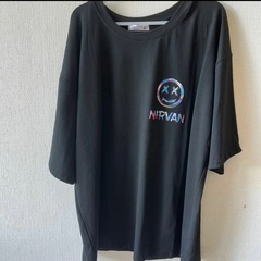 【5L】ゆったりオーバーサイズ Tシャツ 大きいサイズ　新品 若干プリント小さめ Tシャツ　ブラック　Tシャツ お値下げ中の画像