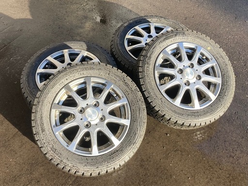 お取引中　155/65/13　4穴　バリ溝　スタッドレス　ホイールセット 　ダンロップMV01