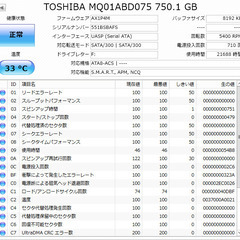 中古2.5インチHDD750 2個セットの画像