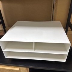 山崎実業(Yamazaki) プリンター収納ラック ホワイト　約W48XD37XH19cmの画像