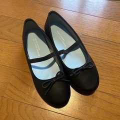 UNITED ARROWSバレエシューズ ブラック 21cm