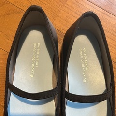 UNITED ARROWSバレエシューズ ブラック 21cmの画像