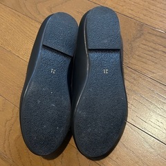 UNITED ARROWSバレエシューズ ブラック 21cmの画像