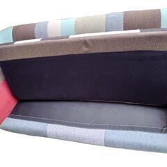 【売り切れ】3人がけソファ　パッチワークモザイク風の画像