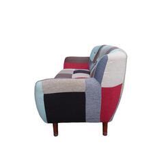 【売り切れ】3人がけソファ　パッチワークモザイク風の画像