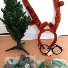 クリスマス５点セット　クリスマスツリー　トナカイのカチューシャ　...