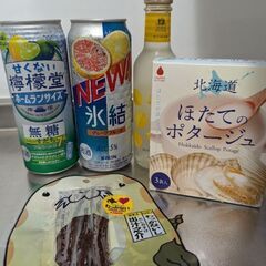 アルコール、炭酸飲料、スープ、おつまみセット