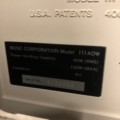 BOSE ボーズ 111ADW スピーカー ペア 純正ブラケット付の画像