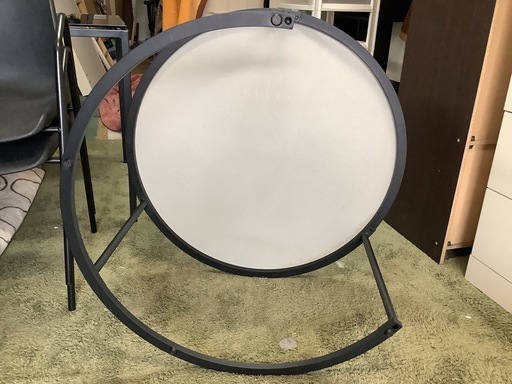 【リサイクルサービス八光】幅80/60cm　大理石調　セラミックネストテーブル　円形センターテーブル