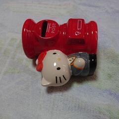陶器キティ筒型ポストの画像