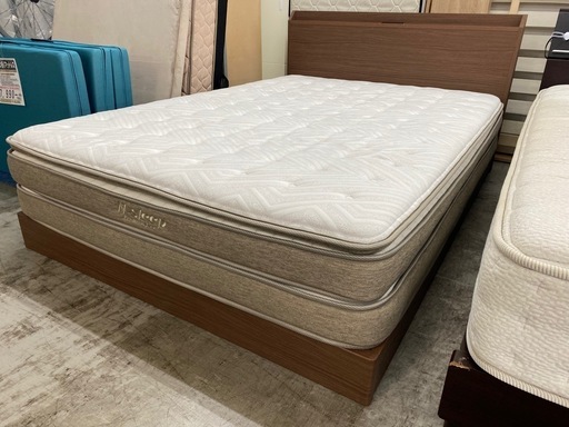 【愛品館 江戸川店 ダブル】NITORI（ニトリ） ロータイプ ダブルベッド ID:153-019273-007