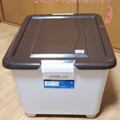 【受渡予定者決定しました】コロ付き衣装ケース(茶×白色)