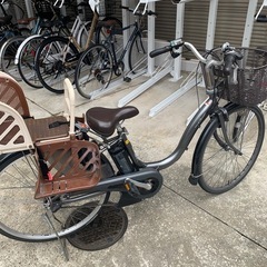 受け渡し決まりました電動自転車ヤマハ子供乗せカゴ付きの画像