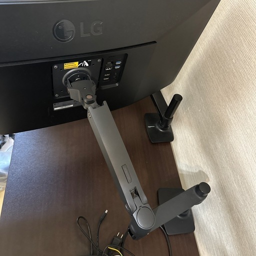 LG 35インチ　QHD Ultra Wide モニターアーム付き　