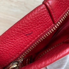 COACH ショルダーバッグ 赤 レザーの画像