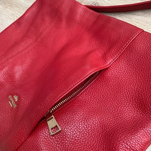 COACH ショルダーバッグ 赤 レザー