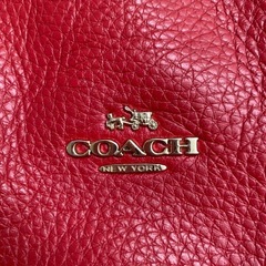 COACH ショルダーバッグ 赤 レザーの画像