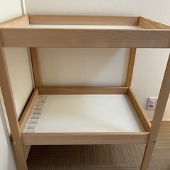  IKEAおむつ交換台セット（クッションカバー2枚、収納バスケット×3個）の画像