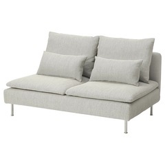 値下げ中【美品!】IKEA ソファ SÖDERHAMN ソーデルハムン 3人掛けコンパクトソファセクション, ヴィーアルプ ベージュ/ブラウンの画像
