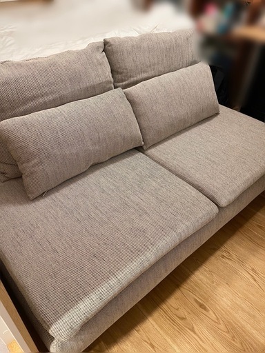 値下げ中【美品!】IKEA ソファ SÖDERHAMN ソーデルハムン 3人掛けコンパクトソファセクション, ヴィーアルプ ベージュ/