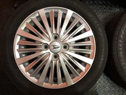 【GOODYEAR EfficientGrip ECO EG02 165/60R15】夏タイヤ【ダイハツ キャスト 純正ホイール 15インチ 4.5J4HPCD100+45】バリ溝　(VTL150)