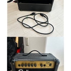 【良品】付属品多数左利きレフティエレキギター　アンプ　弦　張り替えセットの画像