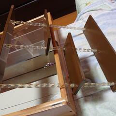 中古・飾り棚・プラ棚セットの画像