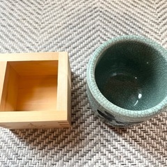 【あげます】桐の枡　湯飲み茶碗の画像