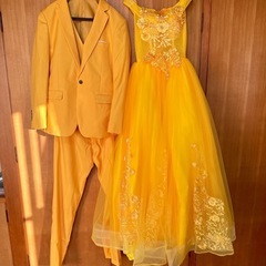 前撮り　ドレス、タキシードセットの画像