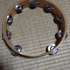 木製タンバリン　美品　直径25cm