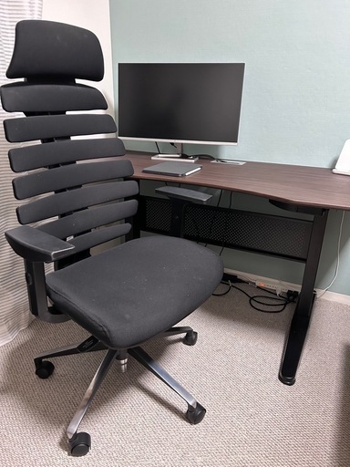 昇降式デスク幅140&チェアセット　引