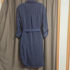 【美品】【ＦSize】ONE WAY！ネイビー！秋ワンピース！フリーサイズ！の画像