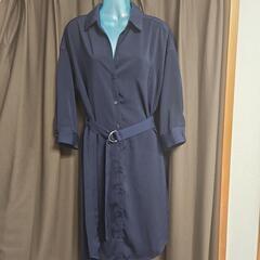 【美品】【ＦSize】ONE WAY！ネイビー！秋ワンピー…