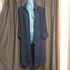 【美品】【ＦSize】ONE WAY！ネイビー！秋ワンピース！フリーサイズ！の画像